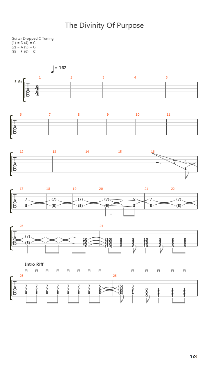 The Divinity Of Purpose吉他谱