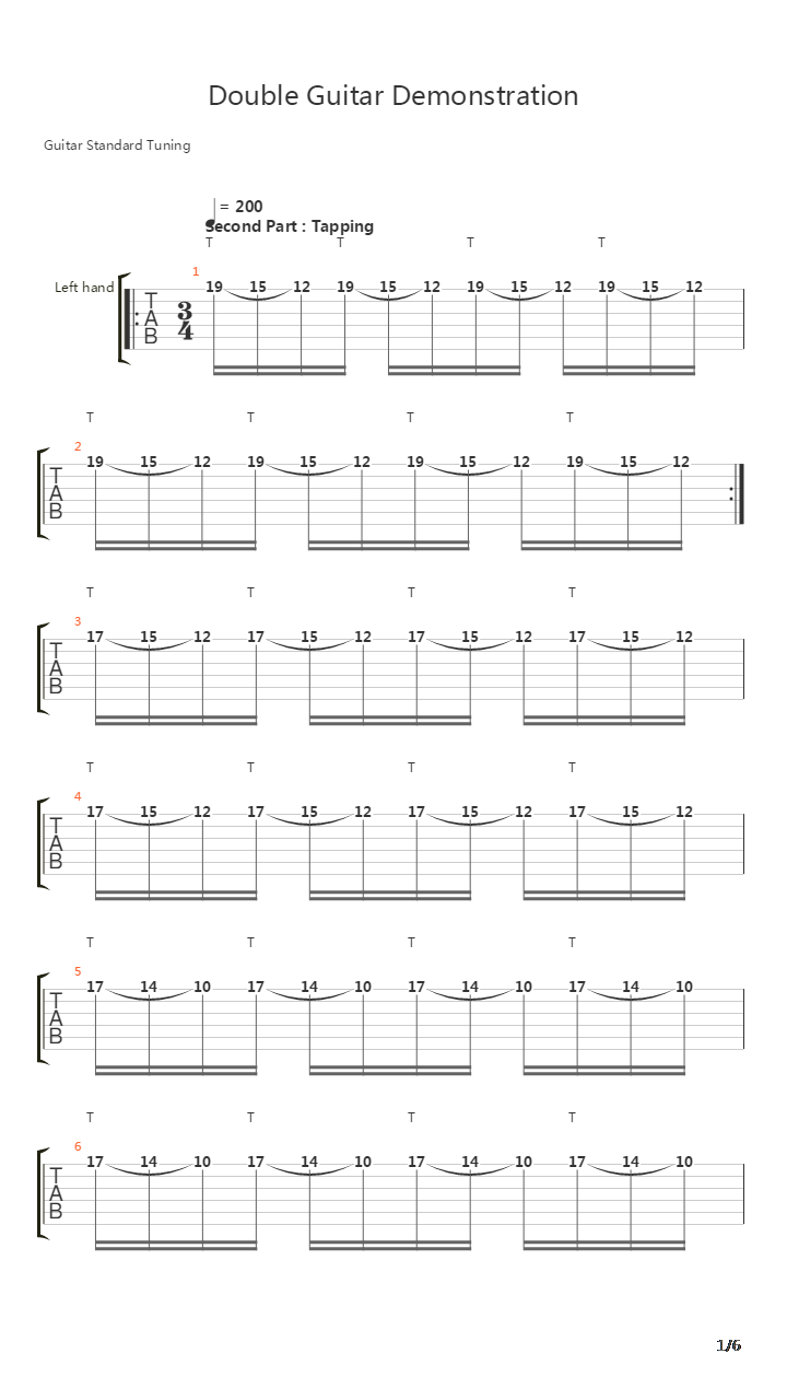 Double Guitar Demonstration吉他谱