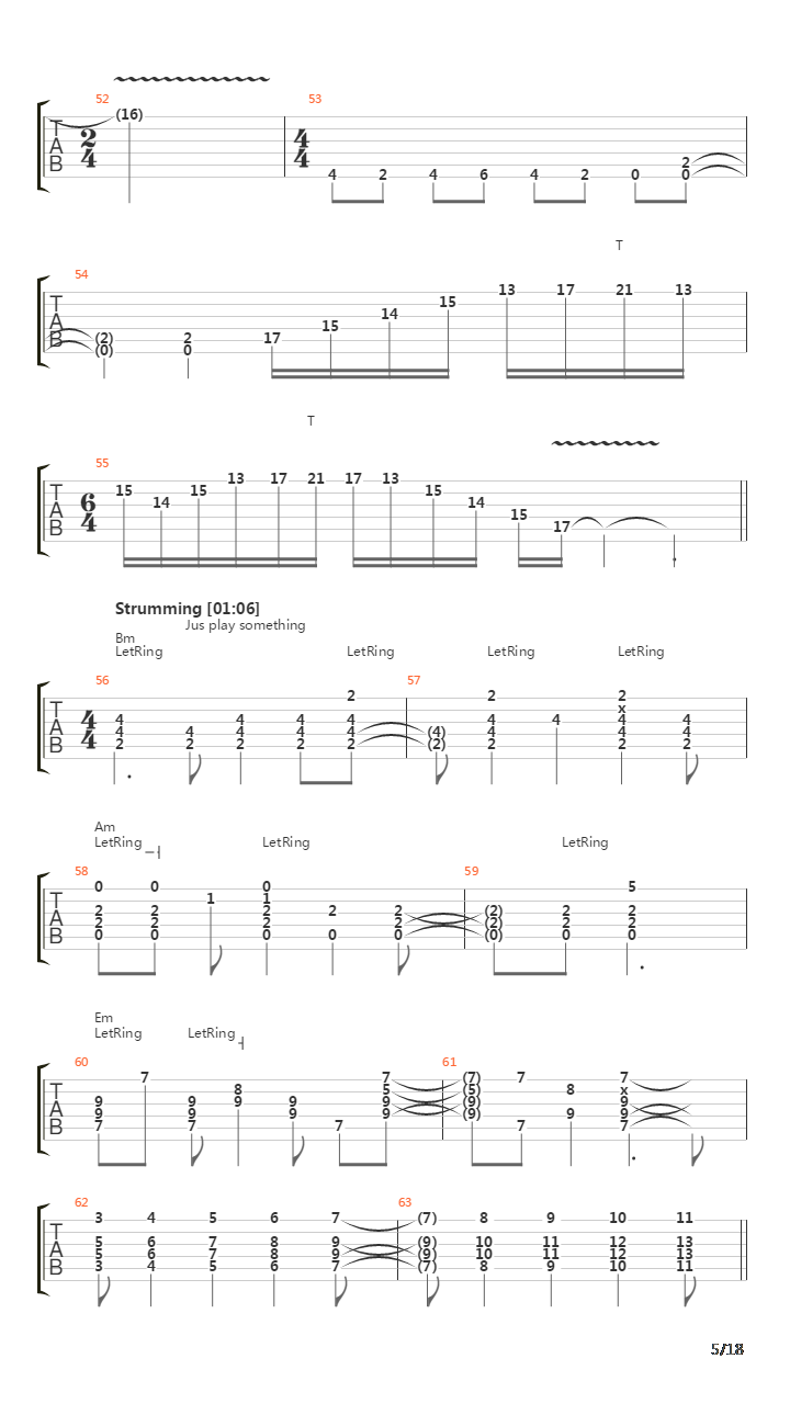 Prog吉他谱