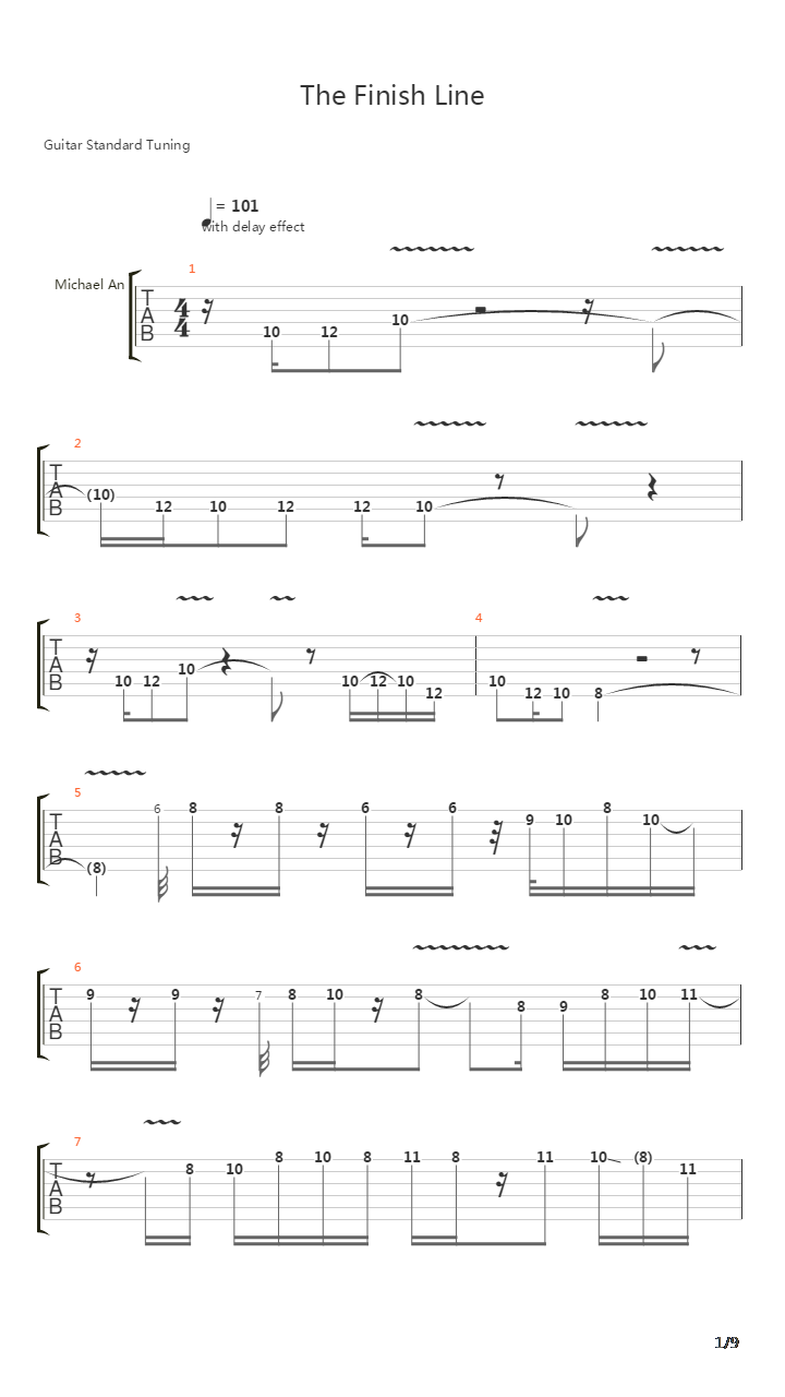 The Finish Line吉他谱