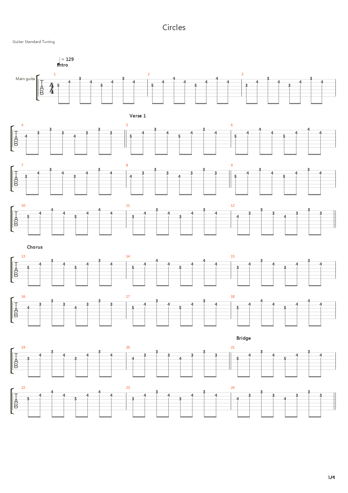 Circles吉他谱