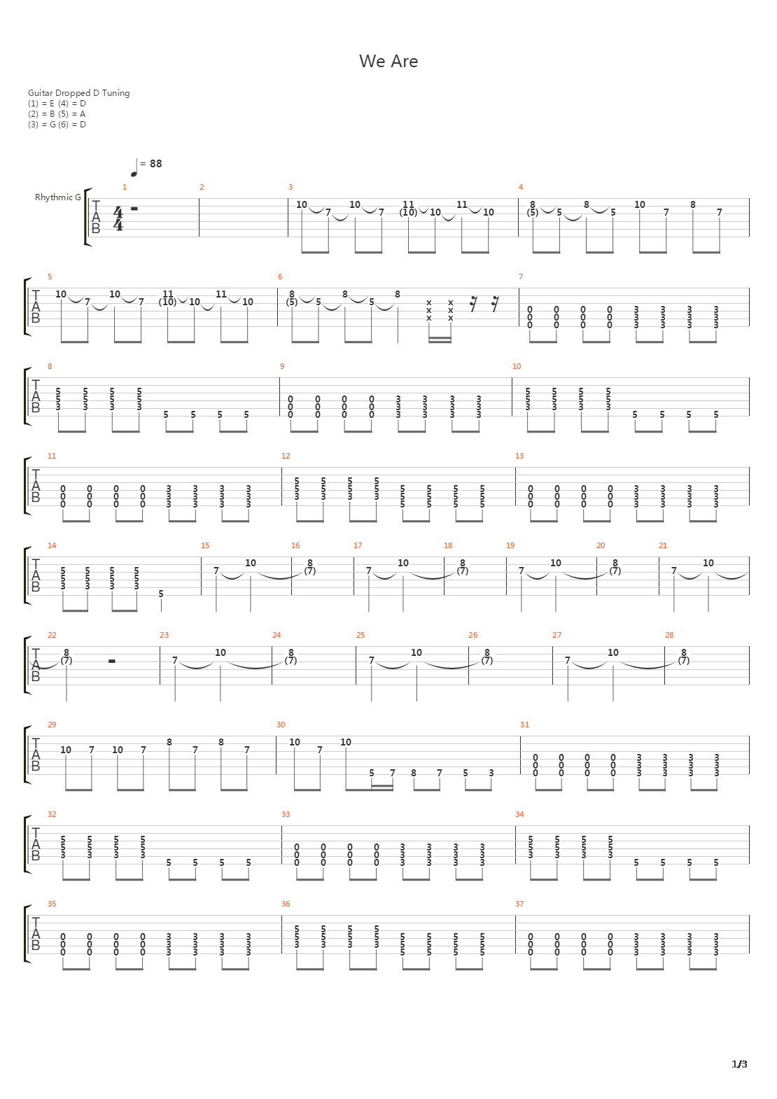 We Are吉他谱
