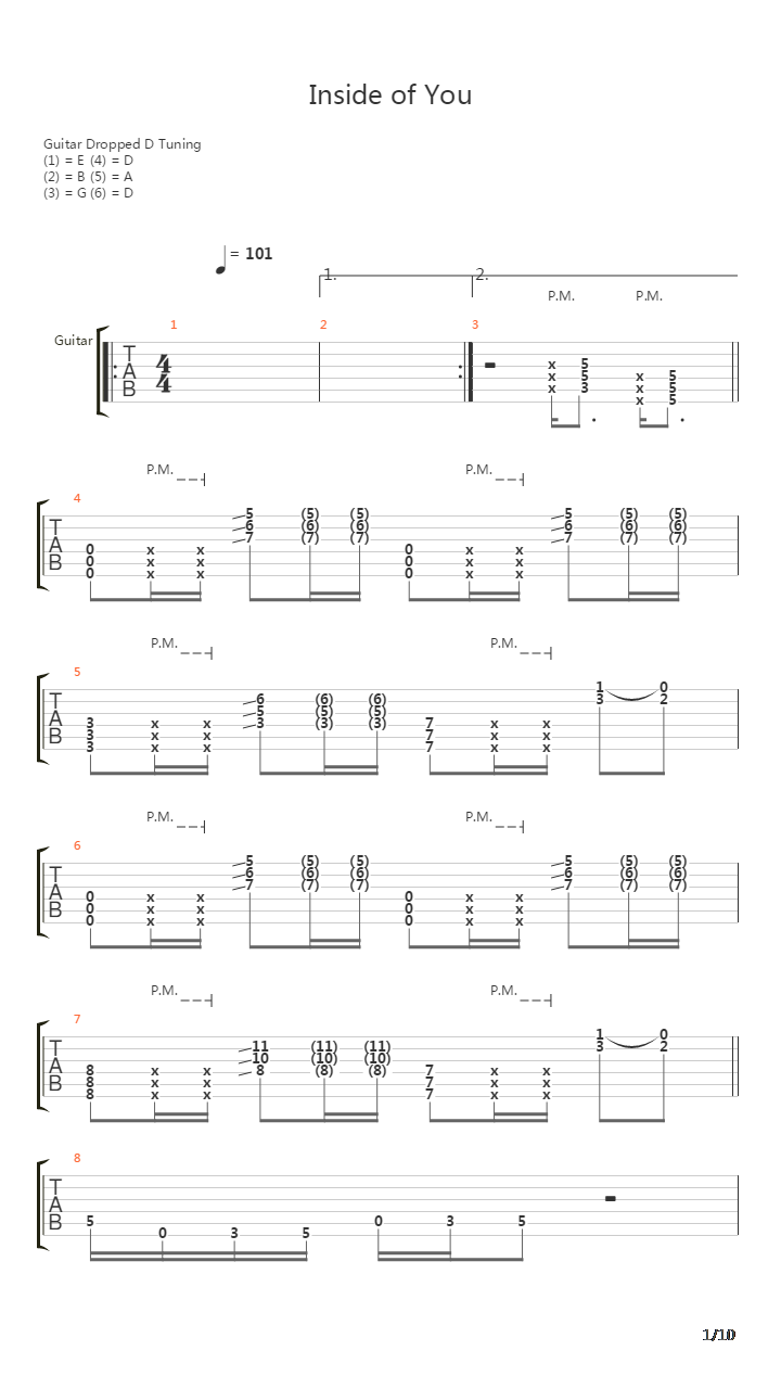 Inside Of You吉他谱