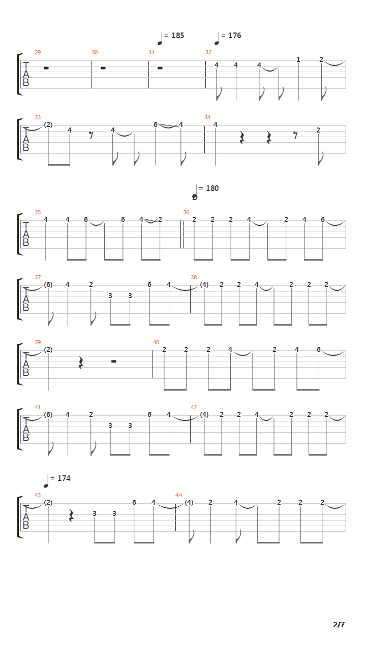 死亡笔记ED2 - 绝望ビリー吉他谱