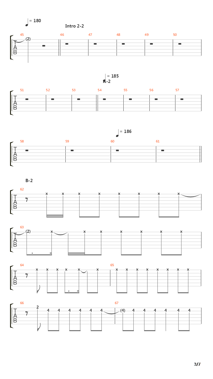 死亡笔记ED2 - 绝望ビリー吉他谱