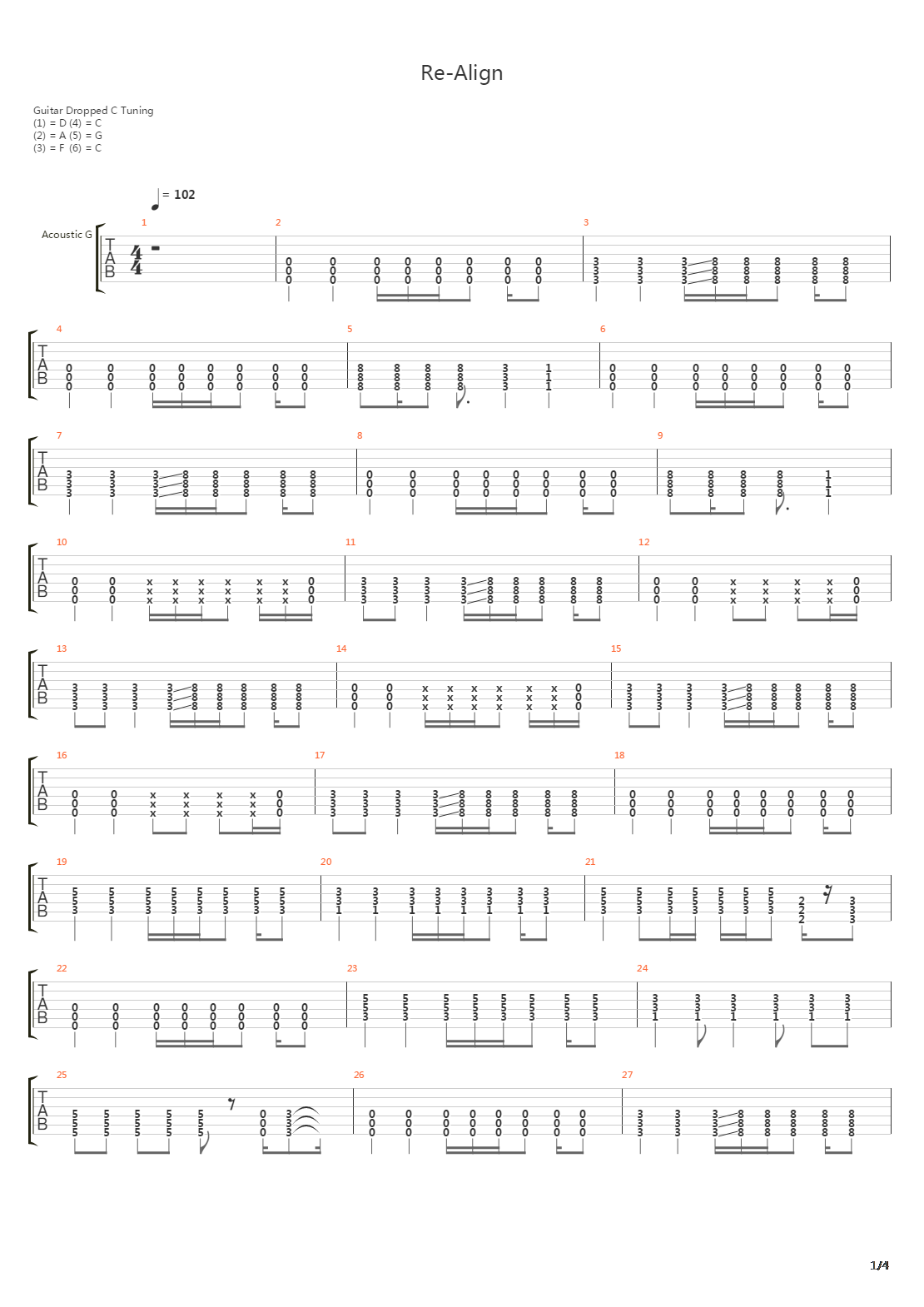 Re-align吉他谱
