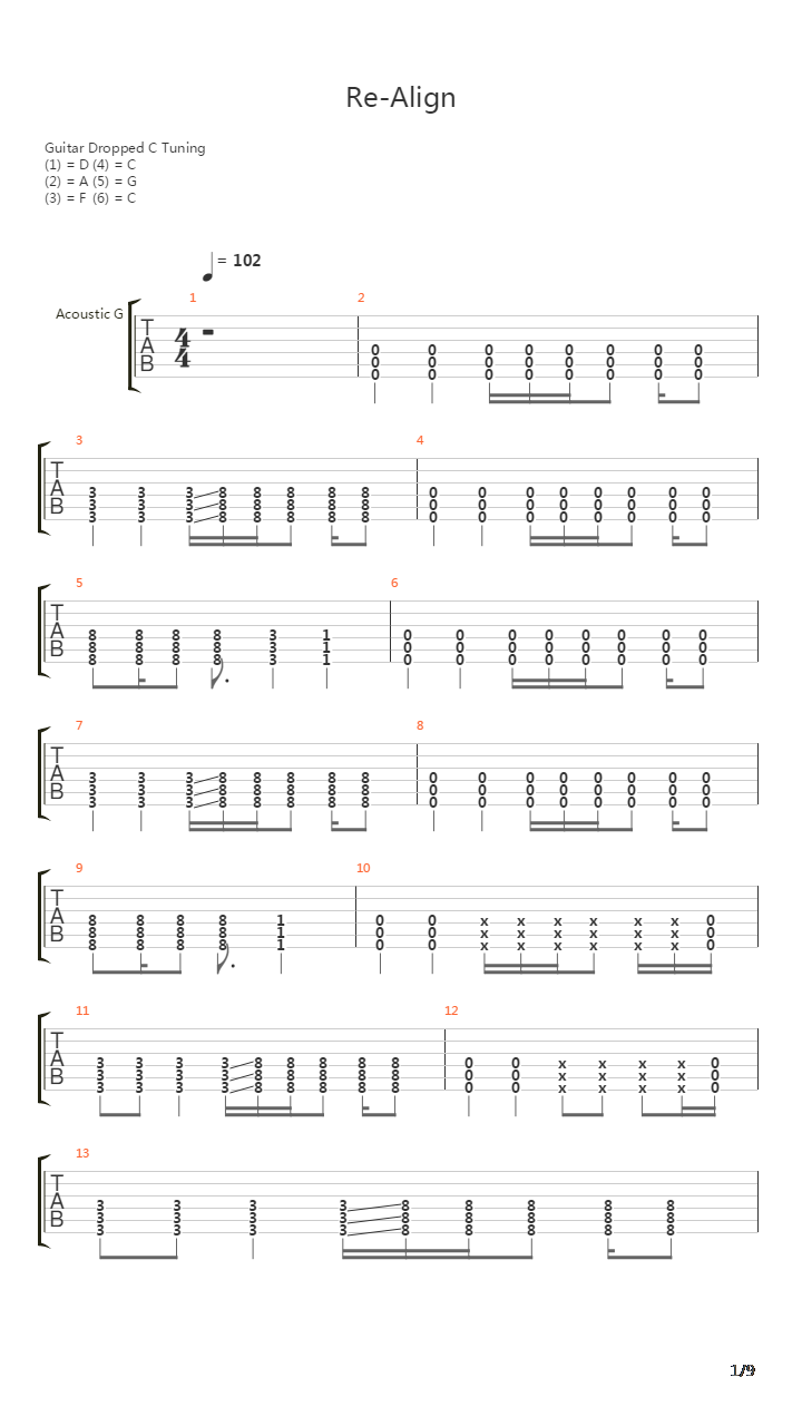 Re-align吉他谱