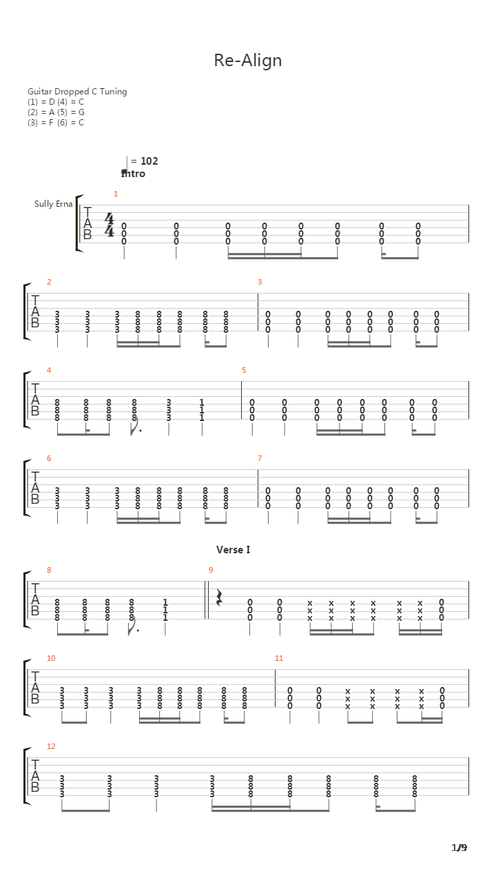 Re-align吉他谱