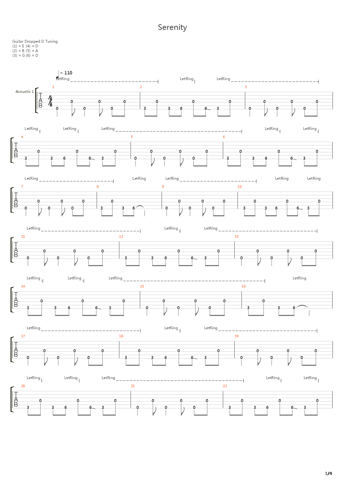 Serenity吉他谱