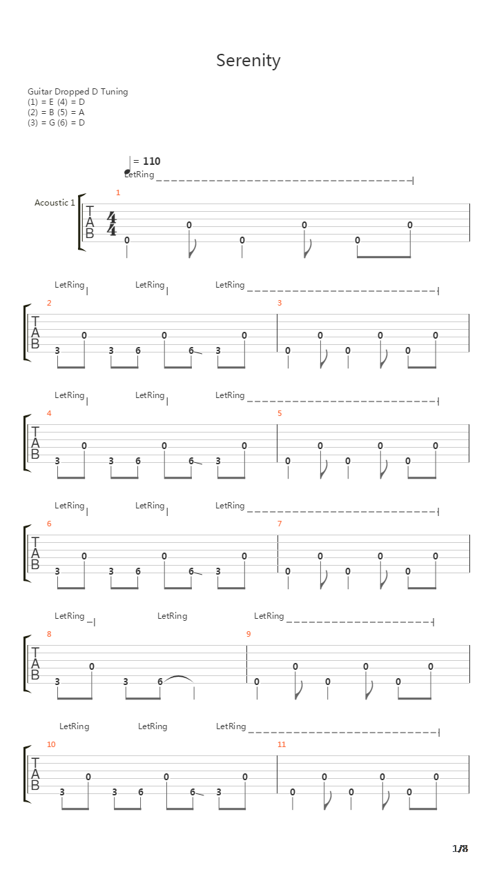 Serenity吉他谱