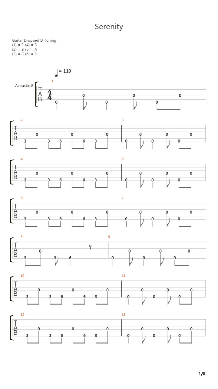 Serenity吉他谱