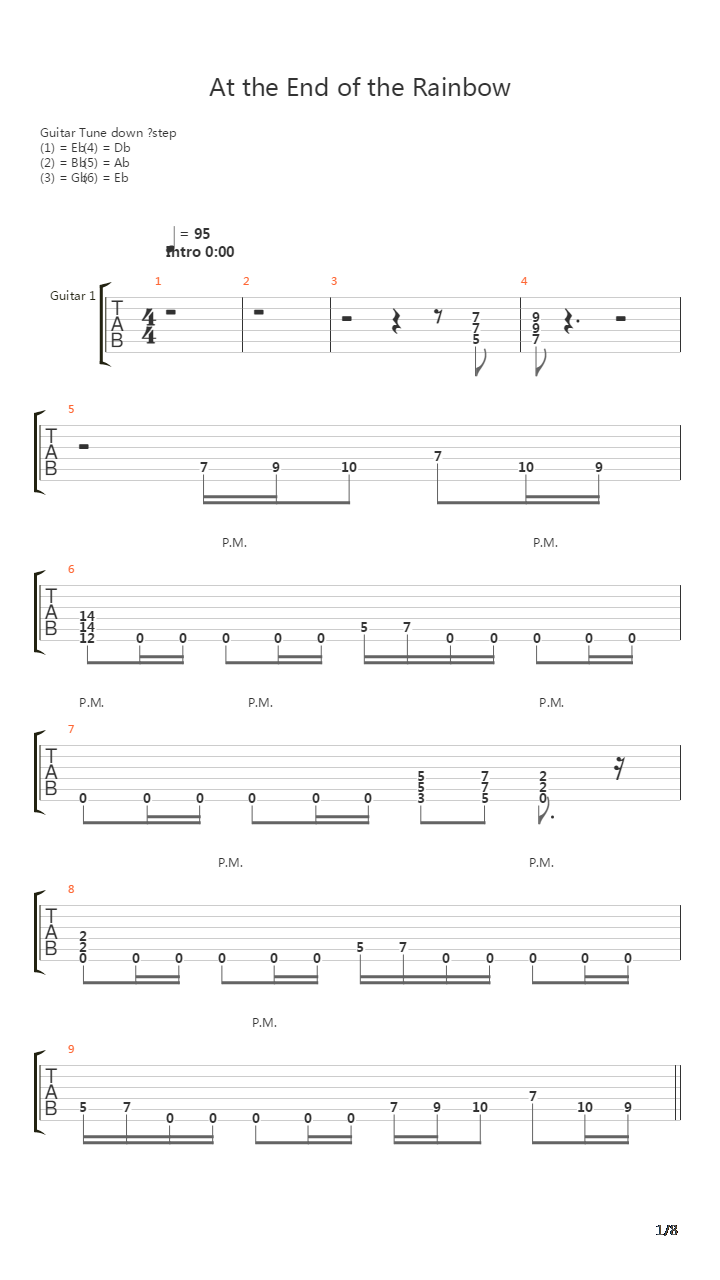 At The End Of The Rainbow吉他谱