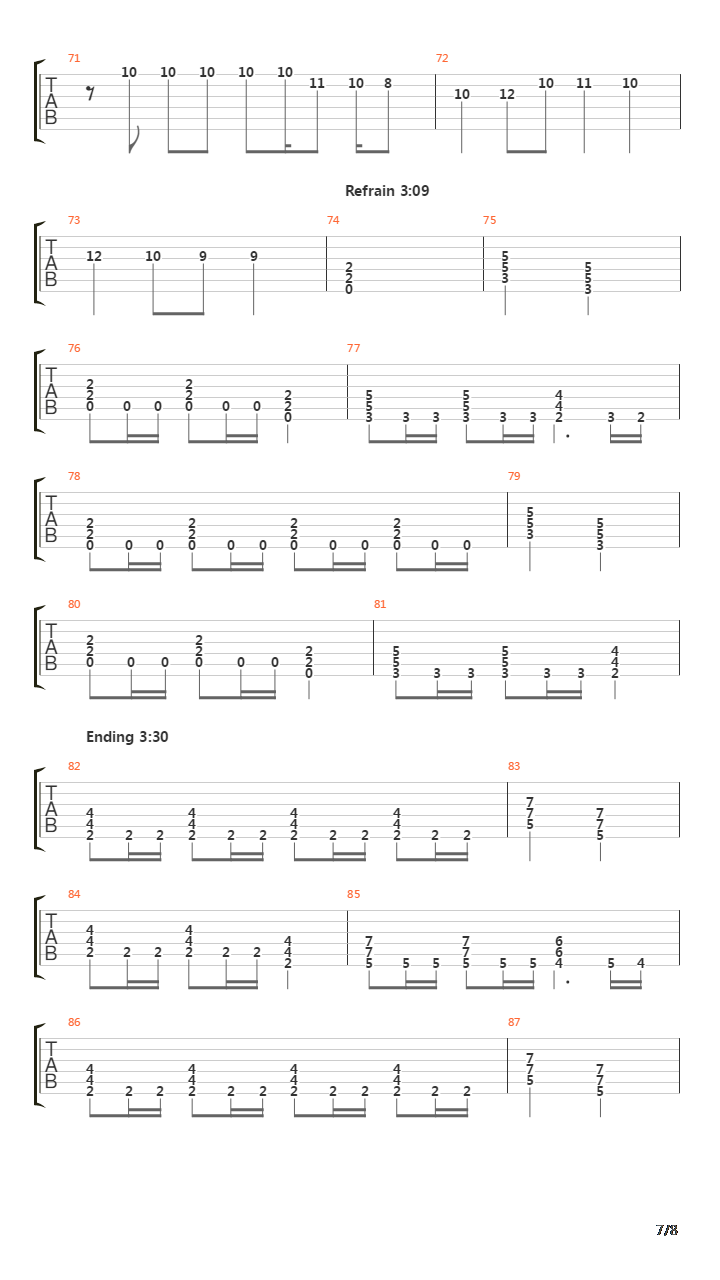 At The End Of The Rainbow吉他谱