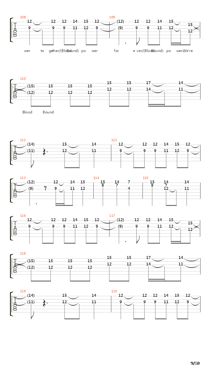 Blood Bound吉他谱
