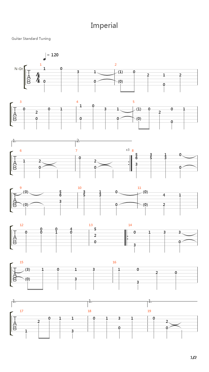 Imperial吉他谱