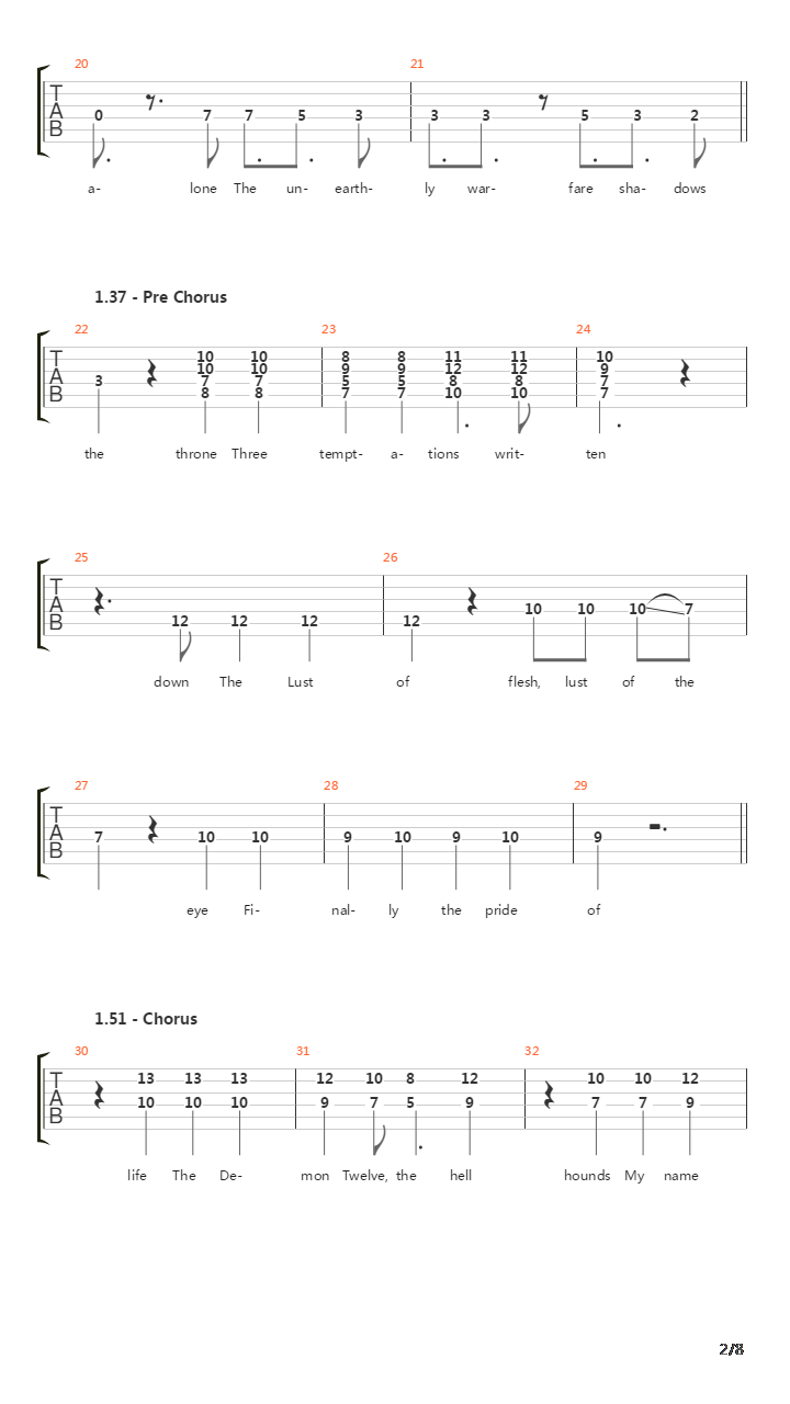 Legion吉他谱