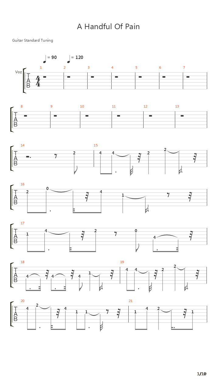 A Handful Of Pain吉他谱