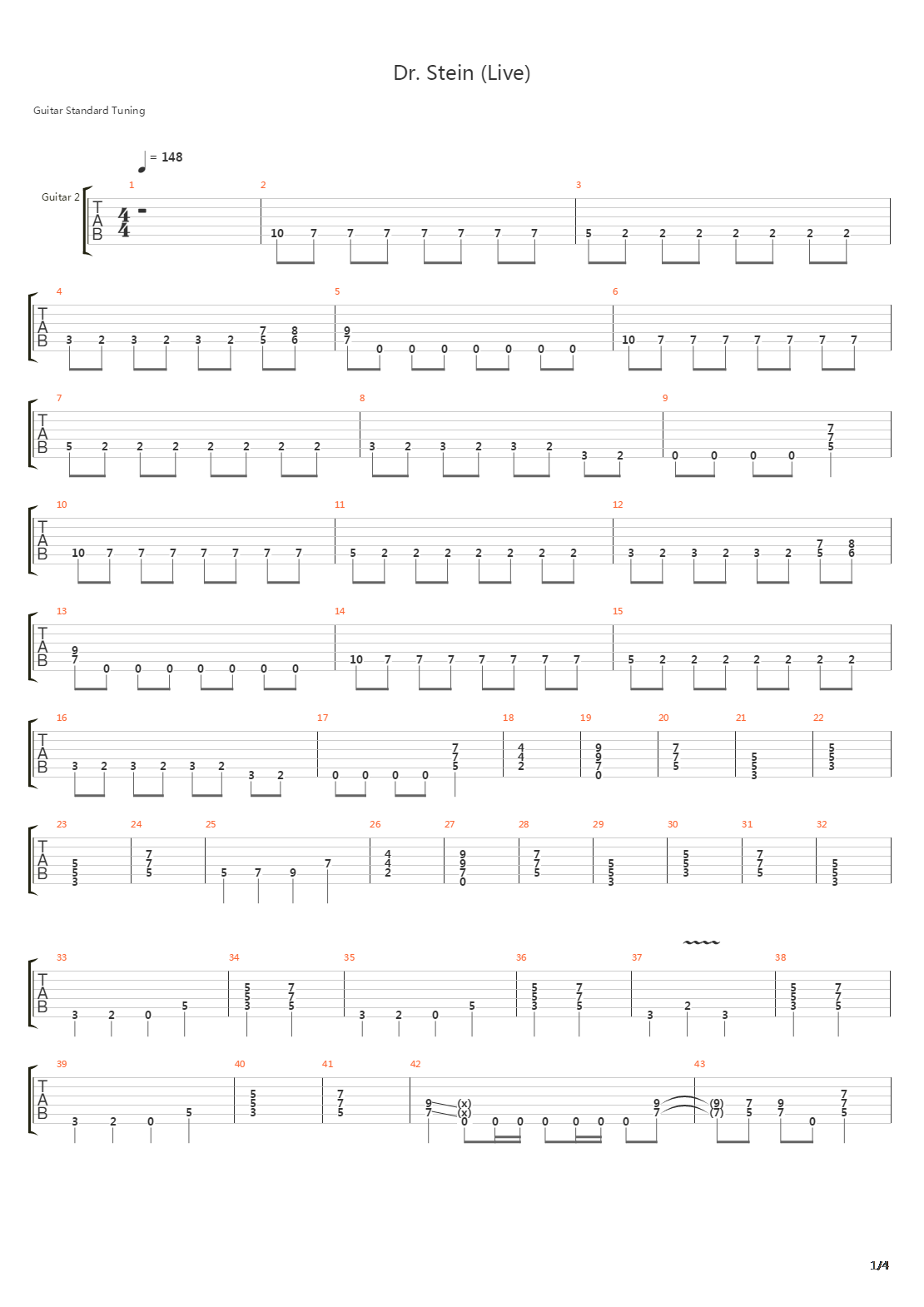 Dr Stein吉他谱