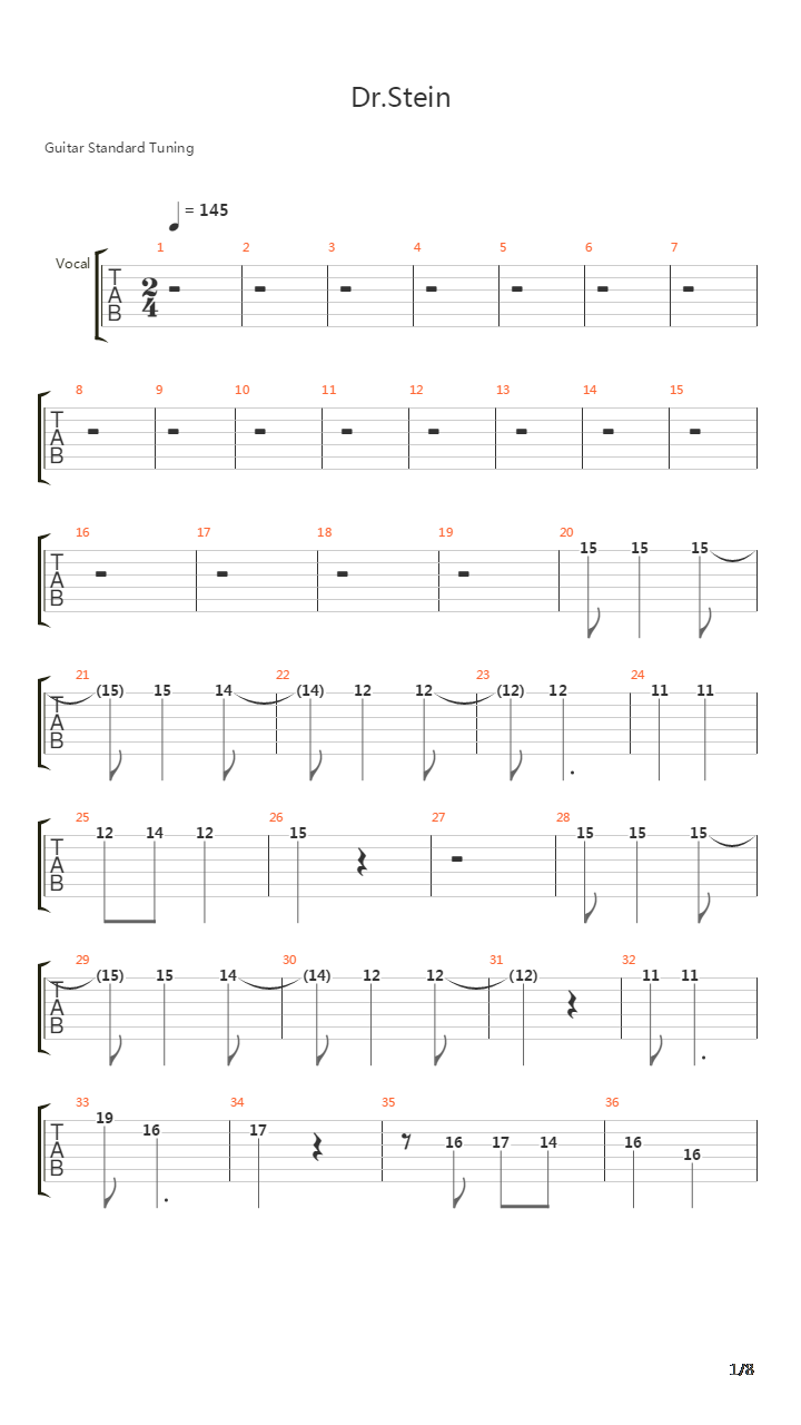 Drstein吉他谱