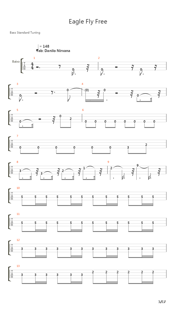 Eagle Fly Free吉他谱