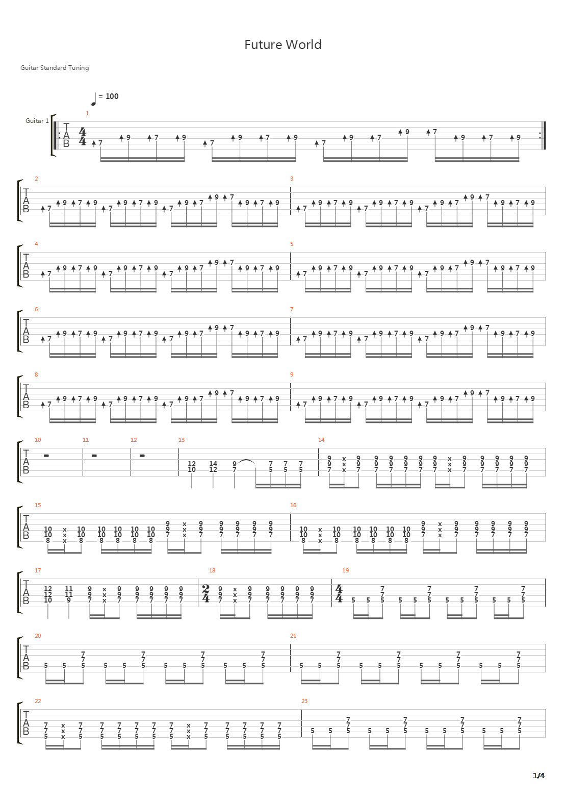 Future World吉他谱
