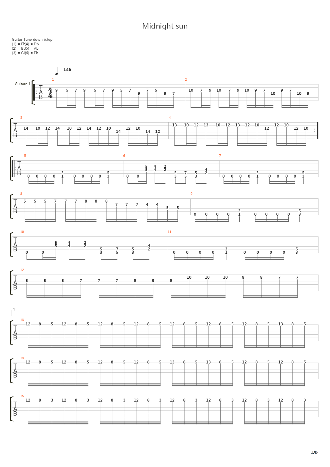 Midnight Sun吉他谱
