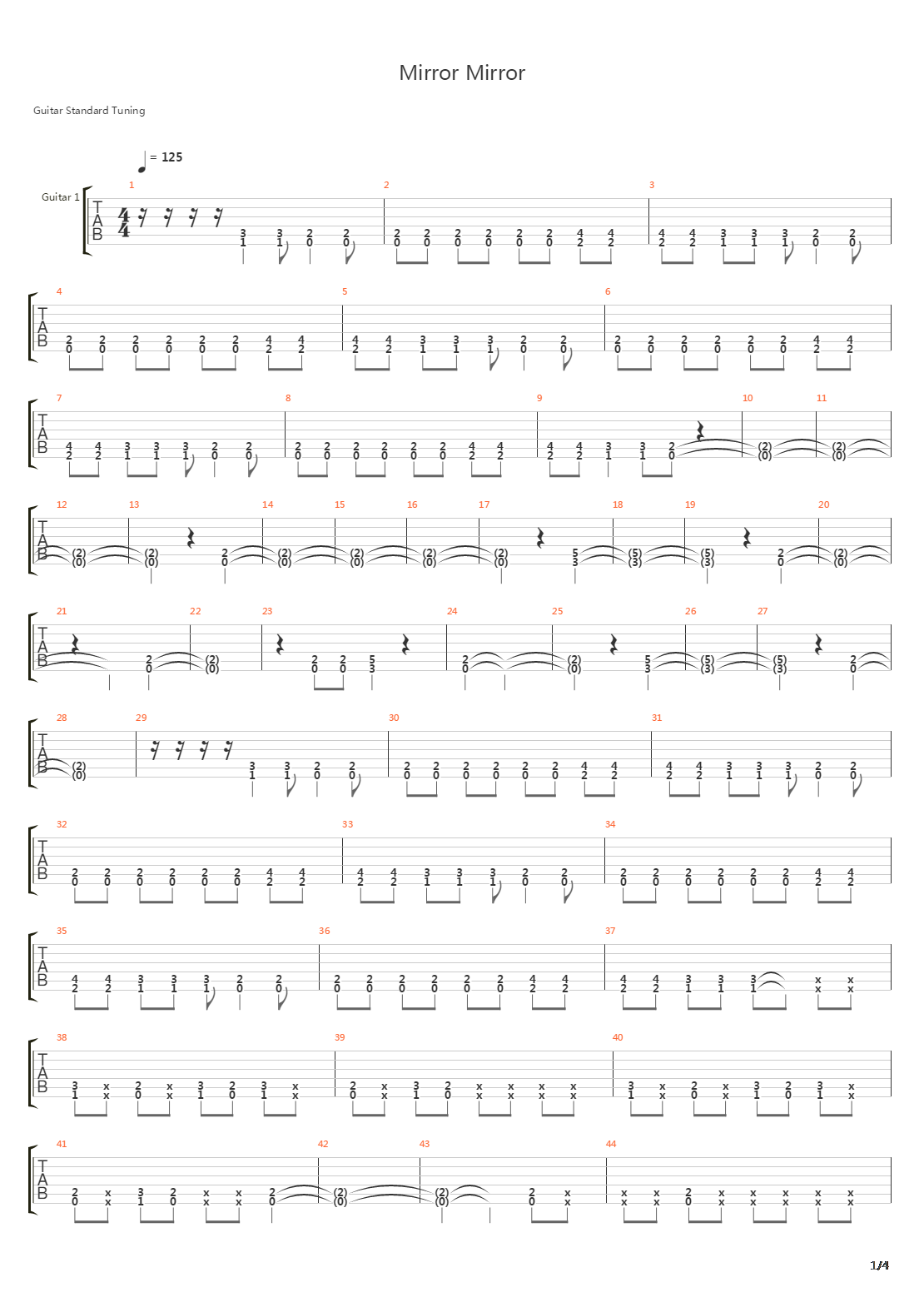 Mirror Mirror吉他谱