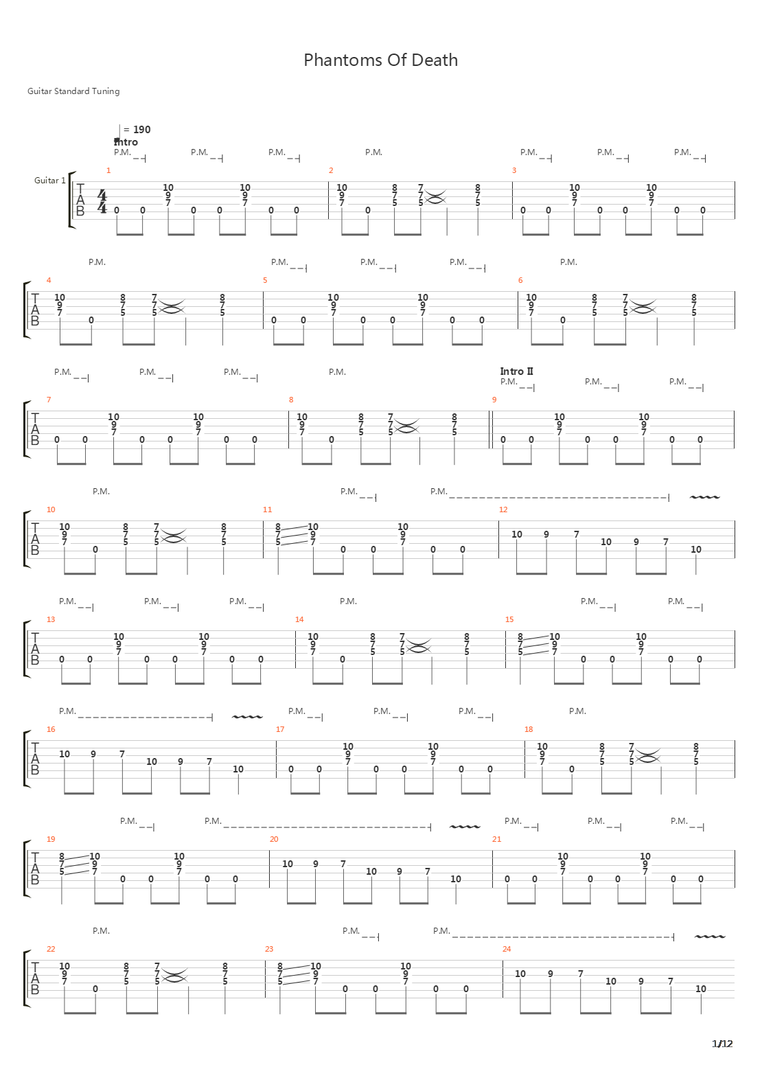 Phantoms Of Death吉他谱