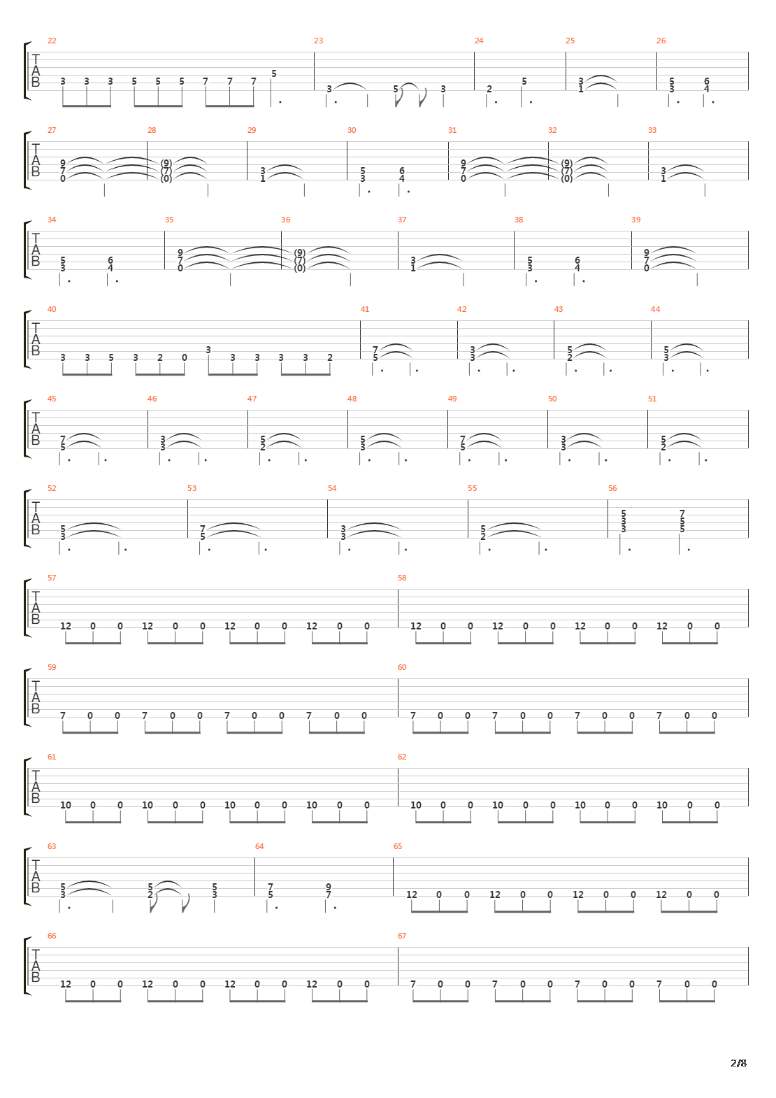 Push吉他谱