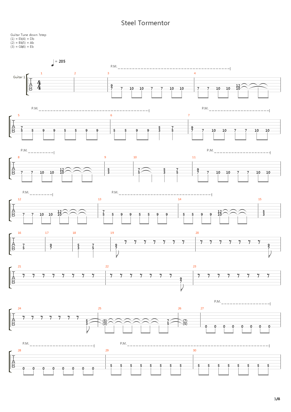 Steel Tormentor吉他谱