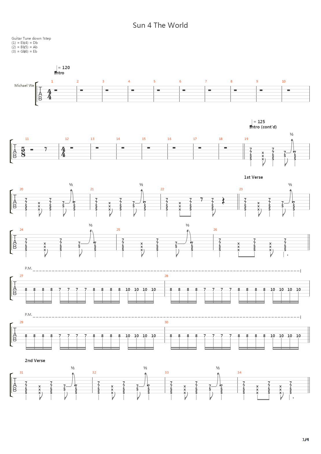 Sun 4 The World吉他谱