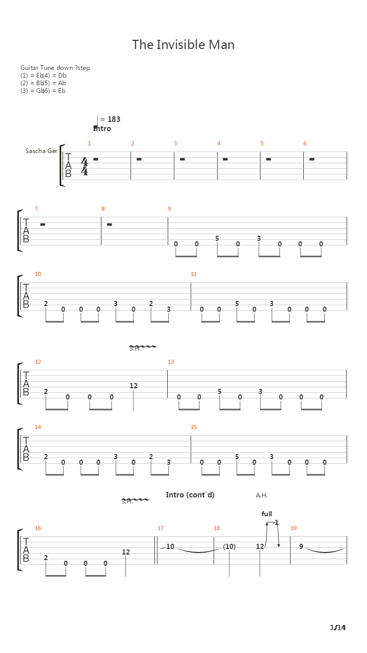 The Invisible Man吉他谱