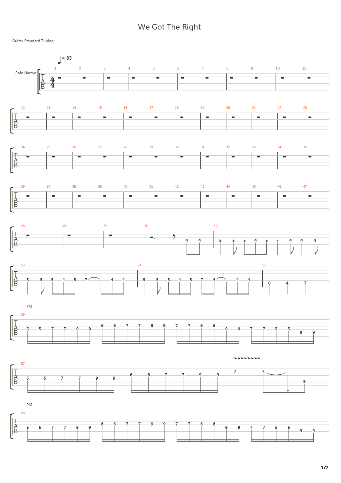 We Got The Right吉他谱