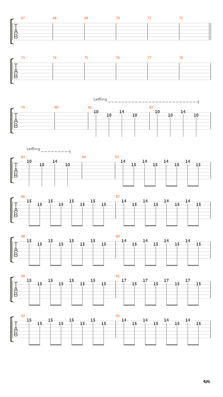 カレ吉他谱