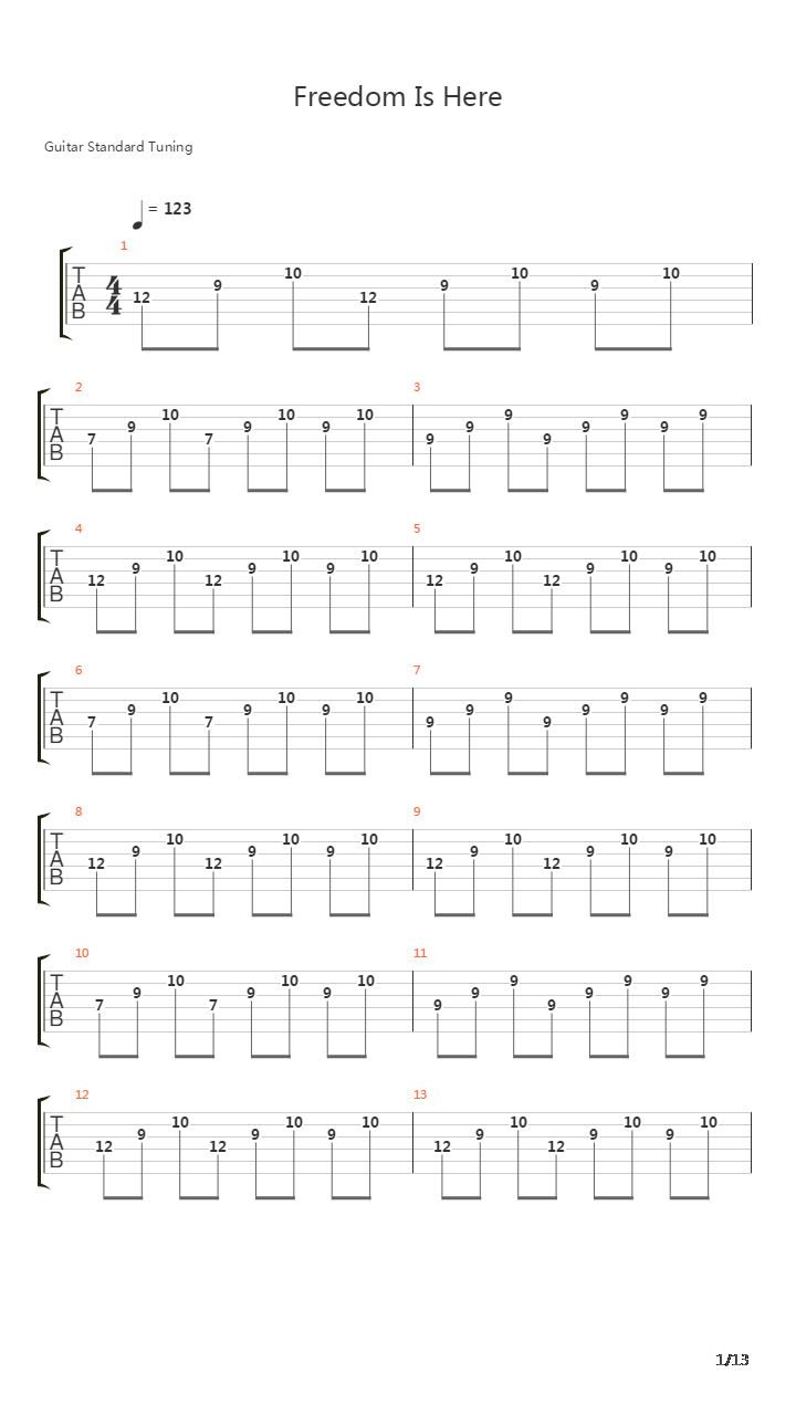 Freedom Is Here吉他谱