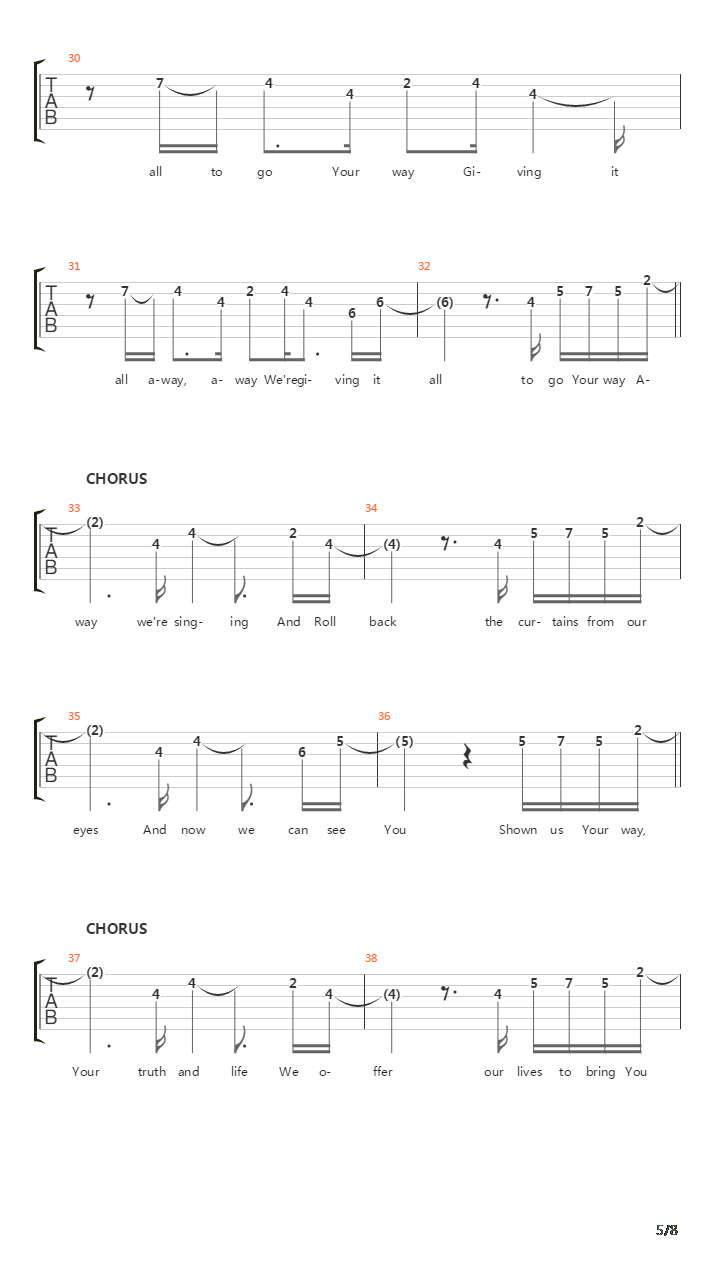 Go吉他谱