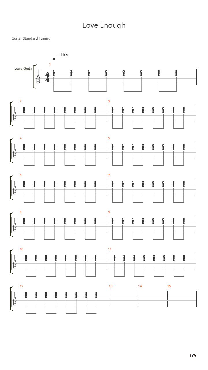 Love Enough吉他谱