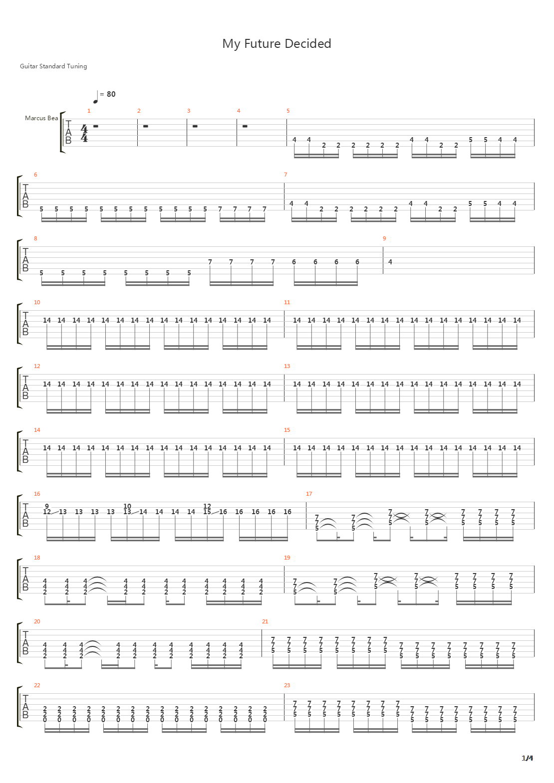 My Future Decided吉他谱