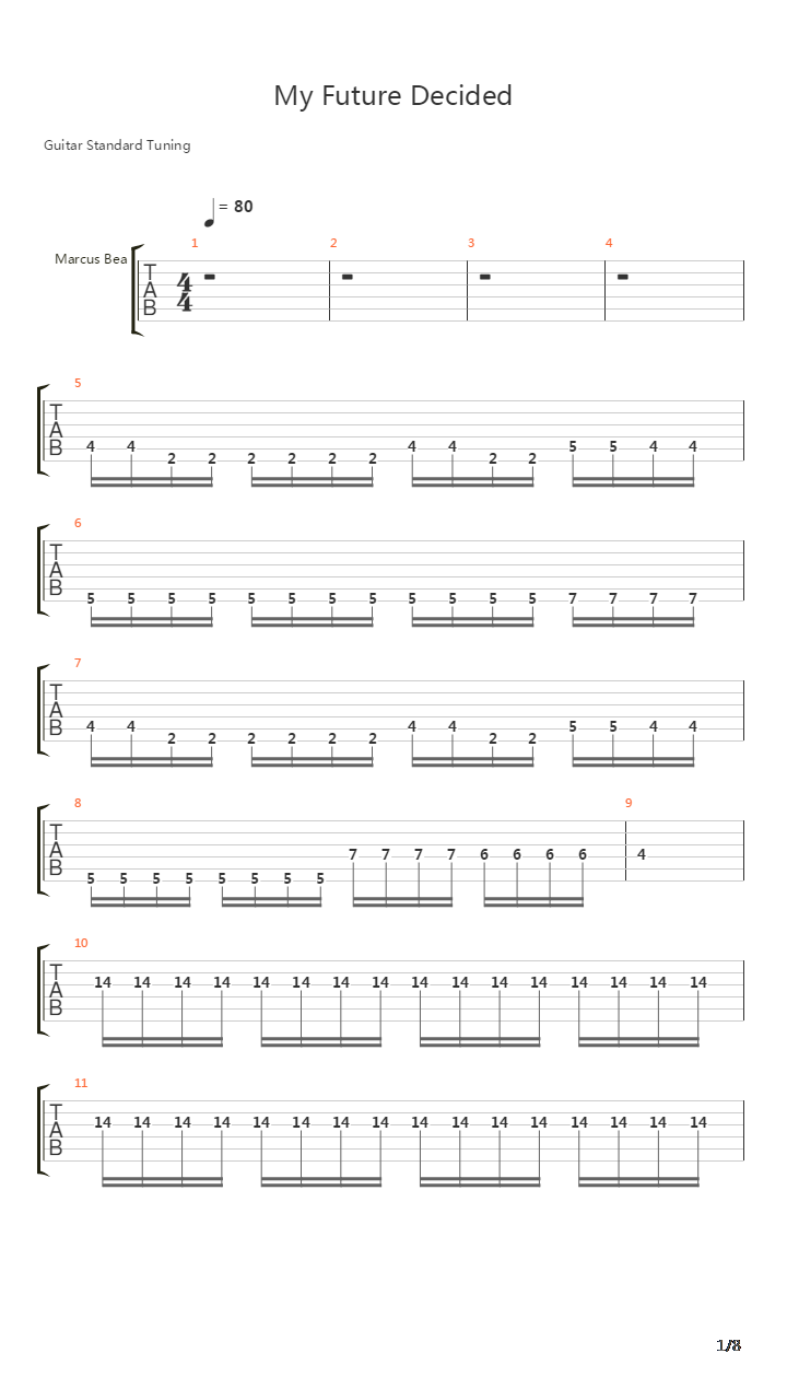 My Future Decided吉他谱