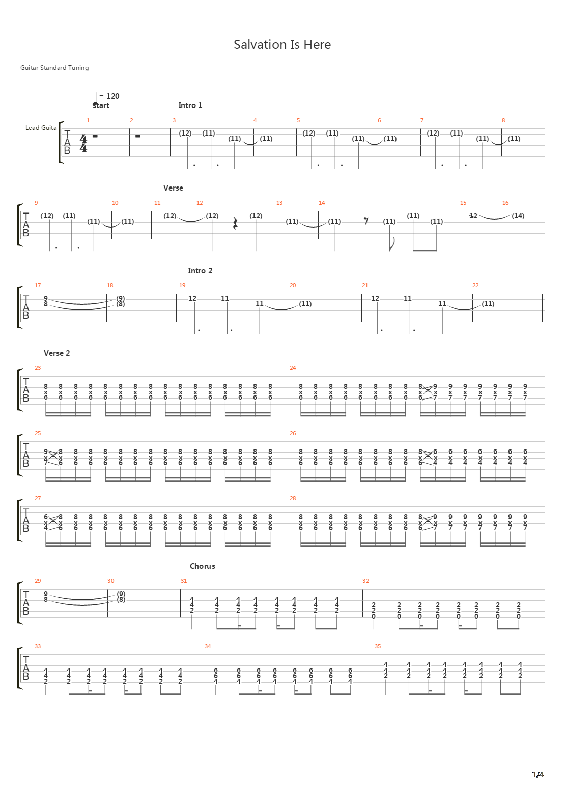 Salvation Is Here吉他谱