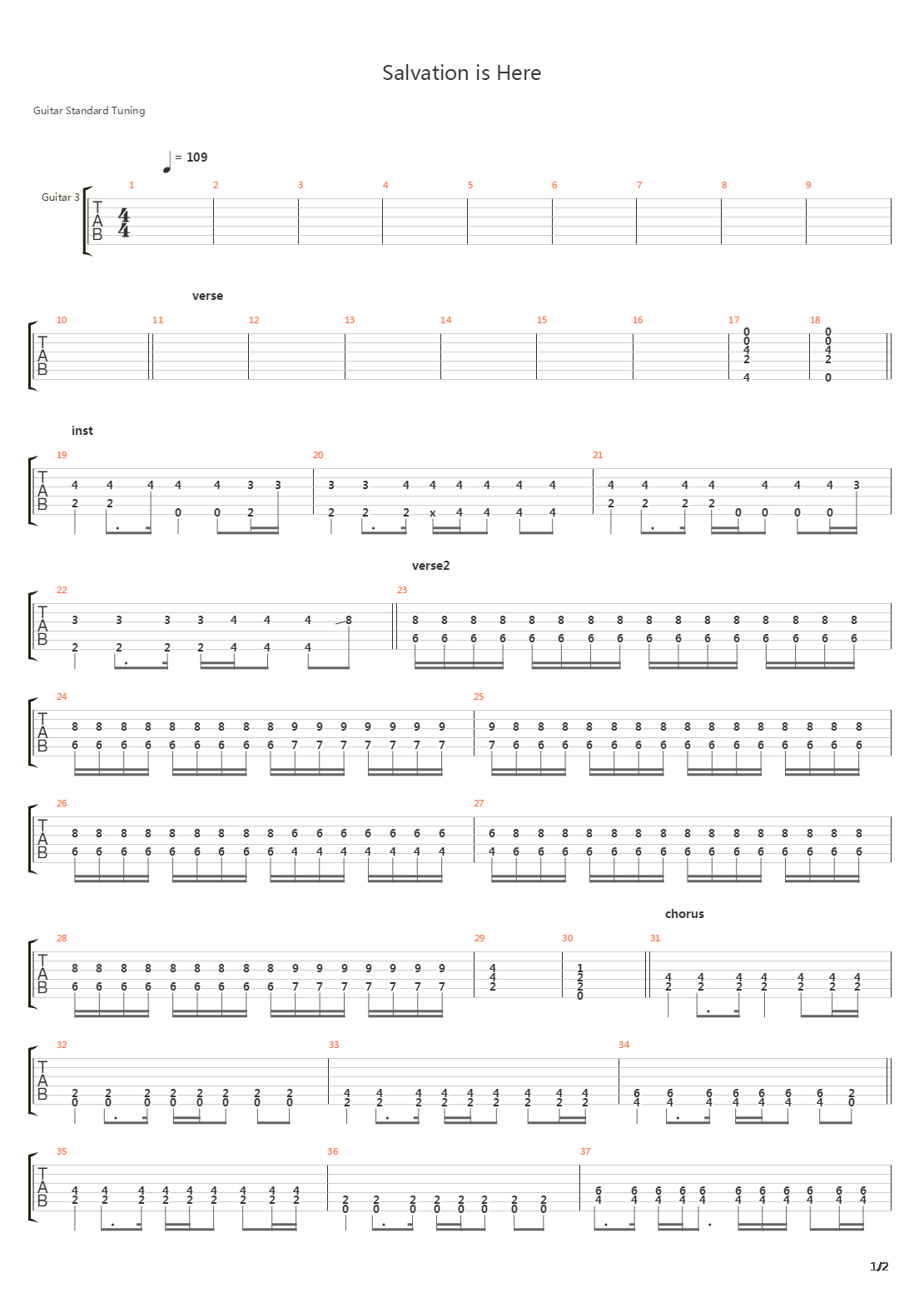 Salvation Is Here吉他谱