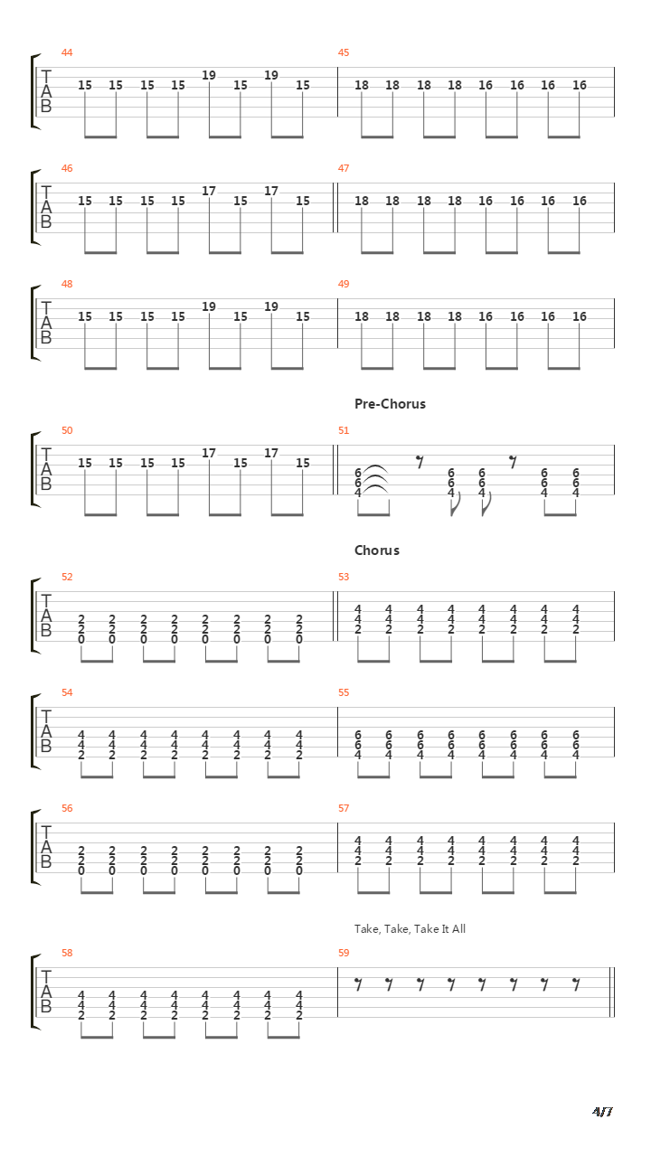 Take It All吉他谱