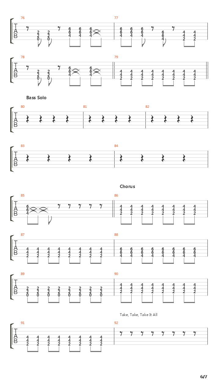 Take It All吉他谱