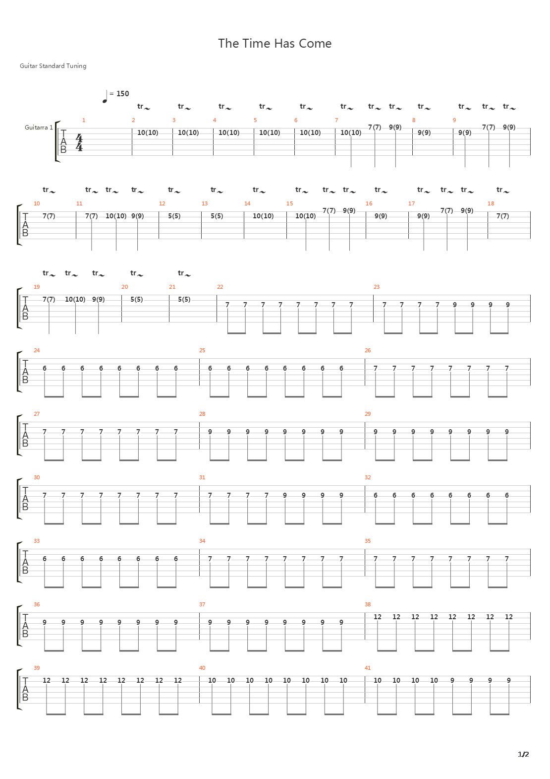 The Time Has Come吉他谱
