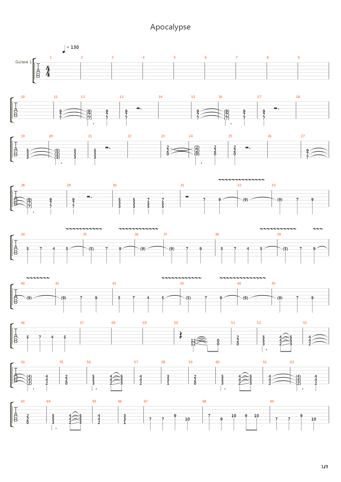 Apocalypse吉他谱