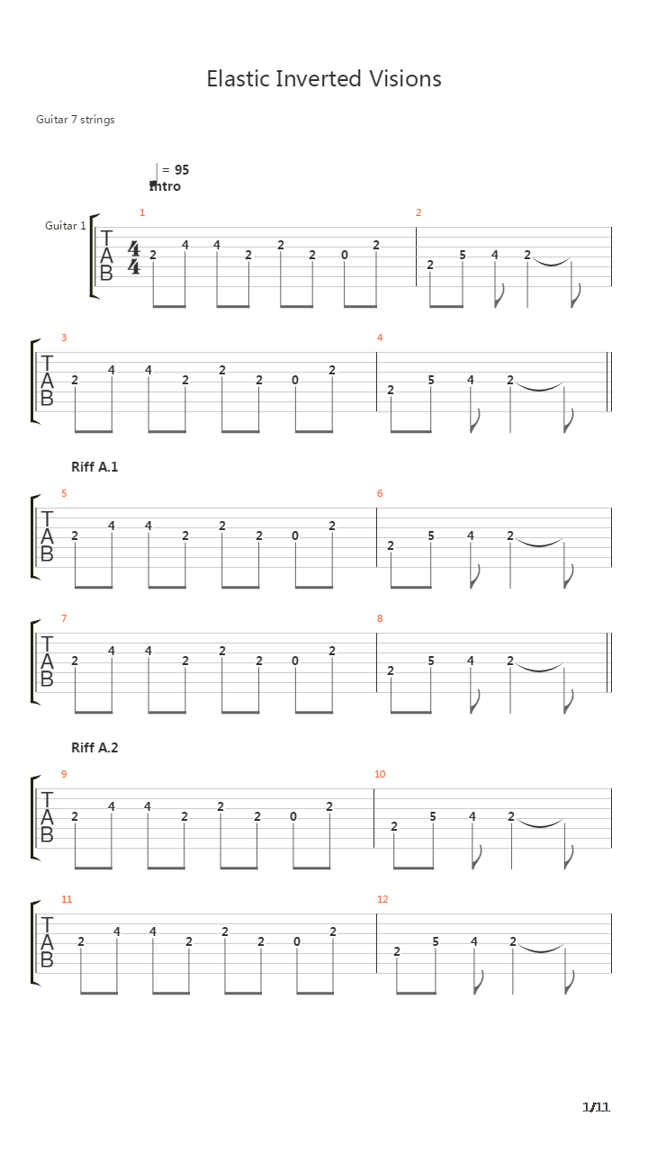 Elastic Inverted Visions吉他谱