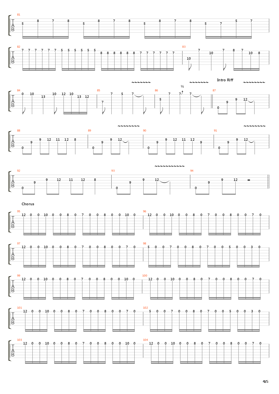 Eraser吉他谱