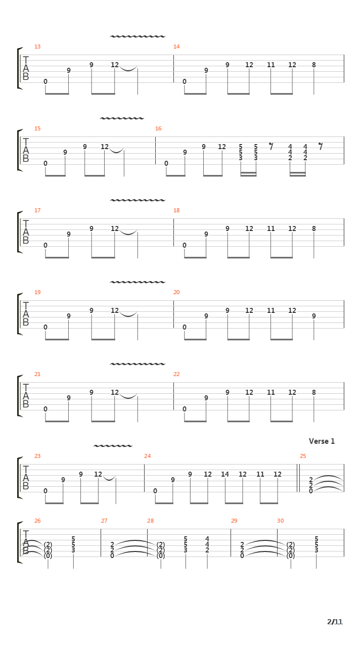 Eraser吉他谱