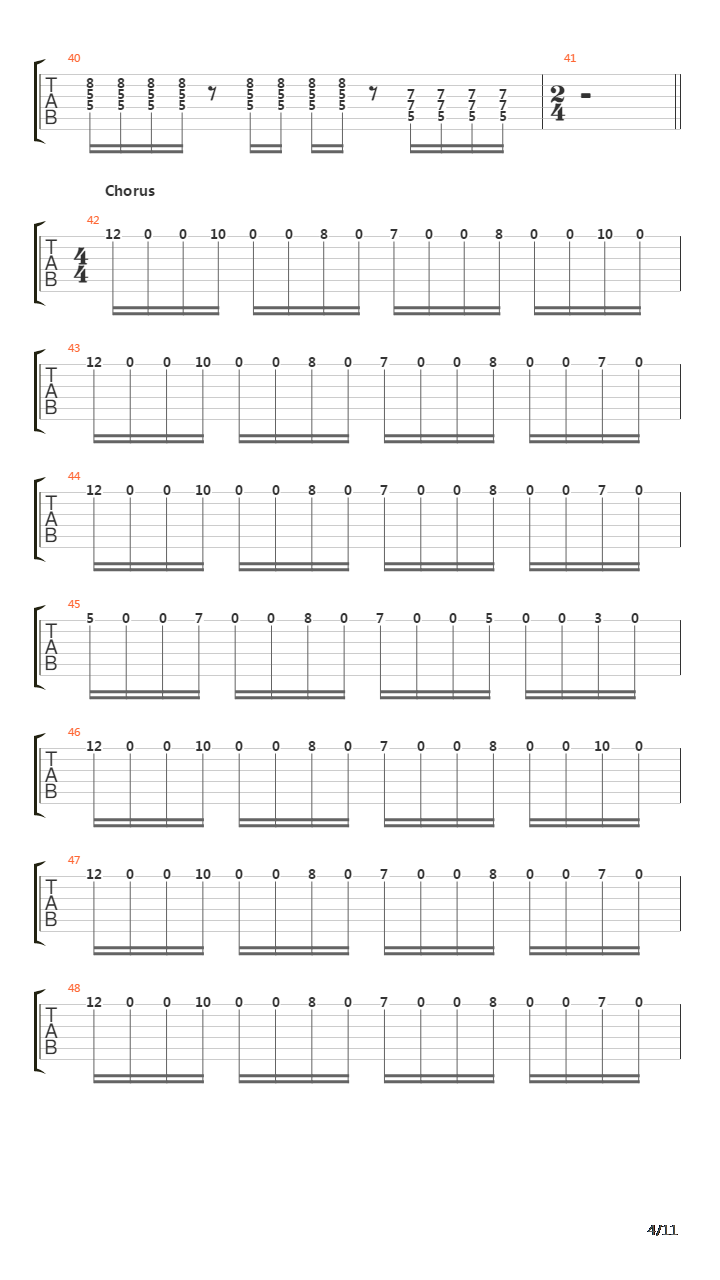 Eraser吉他谱