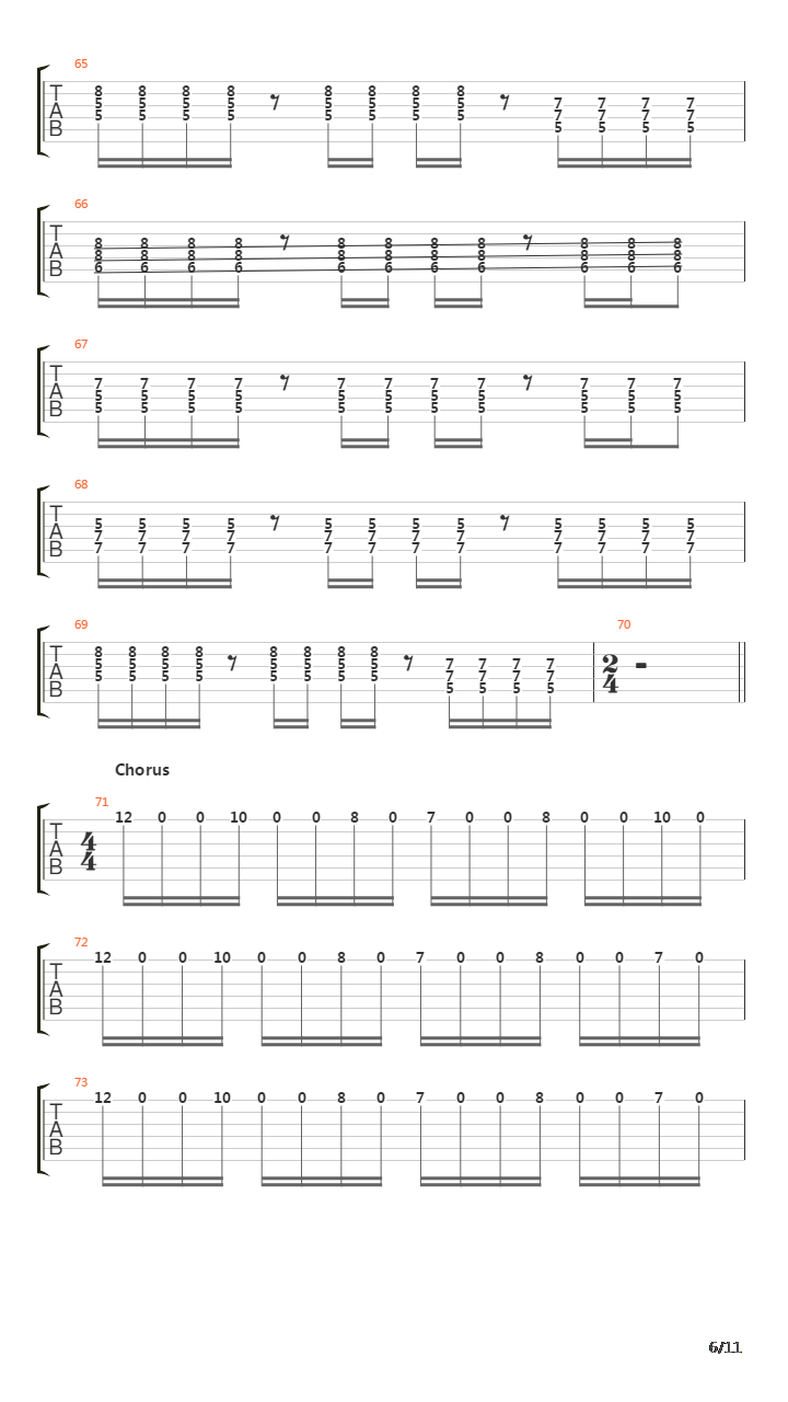 Eraser吉他谱